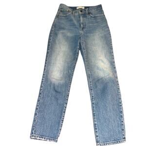 Madewell Classic Straight Jeans Size 24 Mid Rise Blue Denim (sz 0)